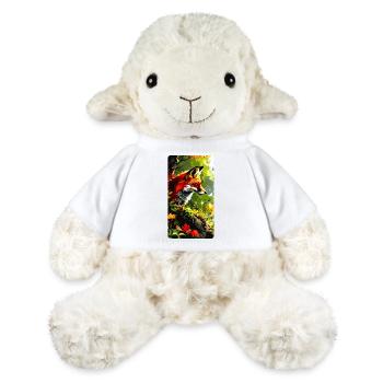 Fuchs mit Herbstlaub im Wald  (Blick nach Rechts) - MiniFeet® Schaf Annika - Weiß - Vorne