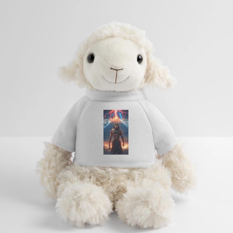 Pharaon du Tonnerre devant la pyramide Mouton en peluche Annika MiniFeet®