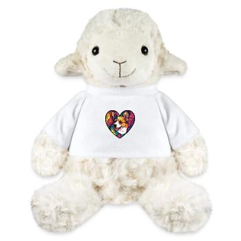 Corgi Chien Coeur Amour - Mouton en peluche Annika MiniFeet® - blanc - Devant