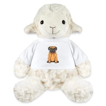 Bullmastiff Dog Funny - MiniFeet® Sheep Annika - white - Front