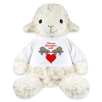 Valentine's Day Sayings Sloth I love you slow much - MiniFeet® Sheep Annika - white - Front