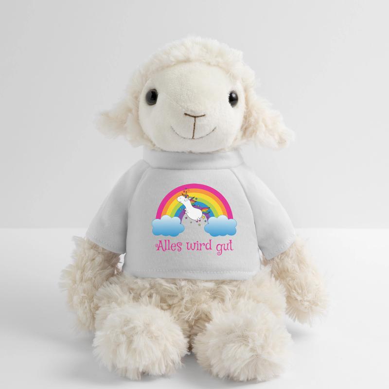 Regenbogen Einhorn Spruch Alles wird gut MiniFeet® Schaf Annika