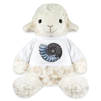 Ammonit mit wunderschöner Lobenlinie - MiniFeet® Schaf Annika - Weiß - Vorne