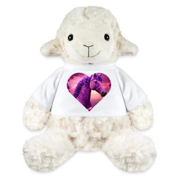 Pferd mit lila Blüten - MiniFeet® Schaf Annika - Weiß - Vorne