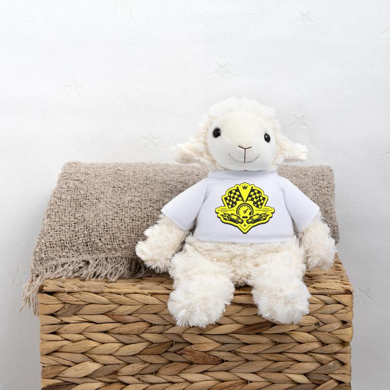 Drapeau de course, compteur de vitesse d'échappement Mouton en peluche Annika MiniFeet®