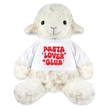 Club des amateurs de pâtes, cuisine italienne, rétro esthétique rouge - Mouton en peluche Annika MiniFeet® - blanc - Devant