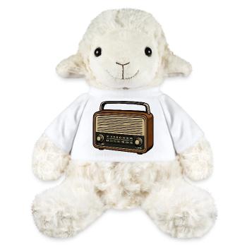Retro-Radio Illustration - MiniFeet® Schaf Annika - Weiß - Vorne