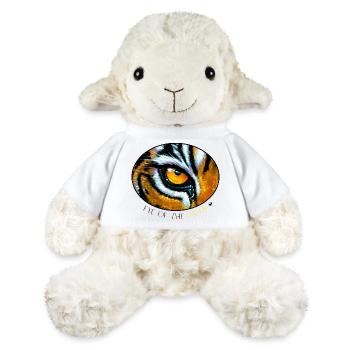 Illustration de l’œil du tigre dans un ovale - Mouton en peluche Annika MiniFeet® - blanc - Devant