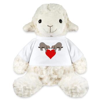 Faultier Valentinstag Herz Faultiere Liebe Paar - MiniFeet® Schaf Annika - Weiß - Vorne