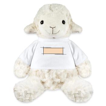 Decorative frame. Banner / Name Badge Template. - MiniFeet® Sheep Annika - white - Front