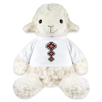 Slawische Folklore Muster - Serbien - MiniFeet® Schaf Annika - Weiß - Vorne
