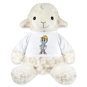 Technicien Dessin animé Clé Humour Mécanique - Mouton en peluche Annika MiniFeet® - blanc - Devant