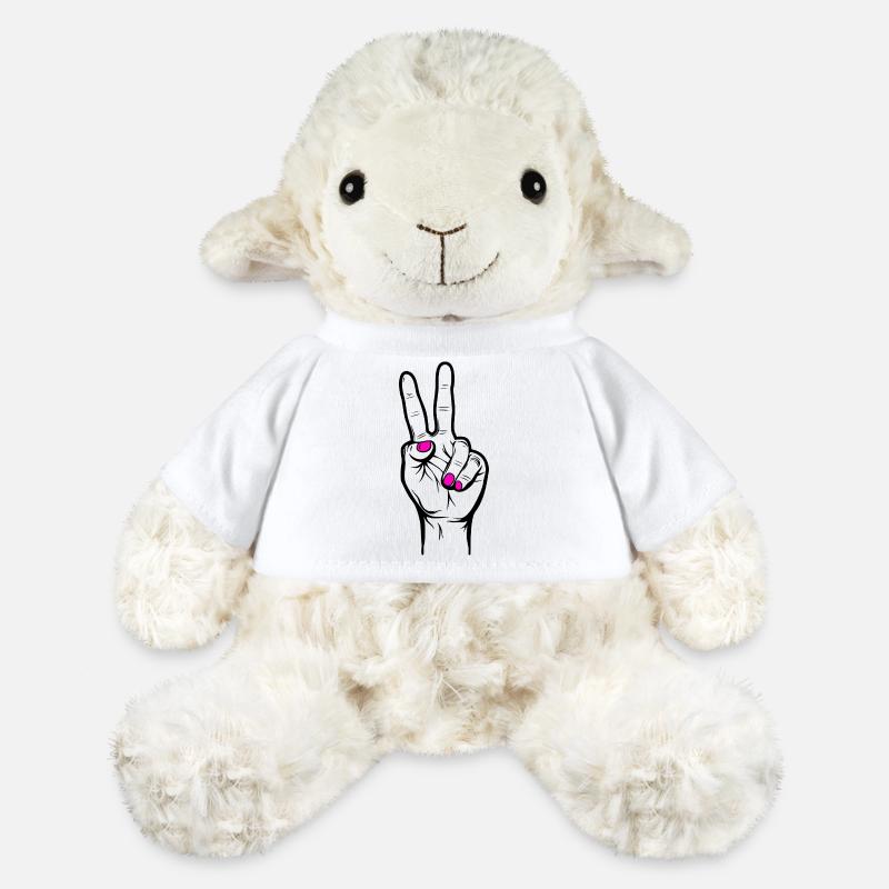 Peace Neonpink - MiniFeet® Schaf Annika - Weiß
