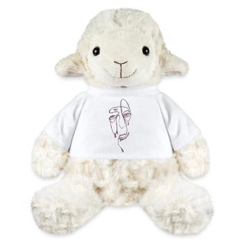 Tear Lines Portrait - MiniFeet® Sheep Annika - white - Front