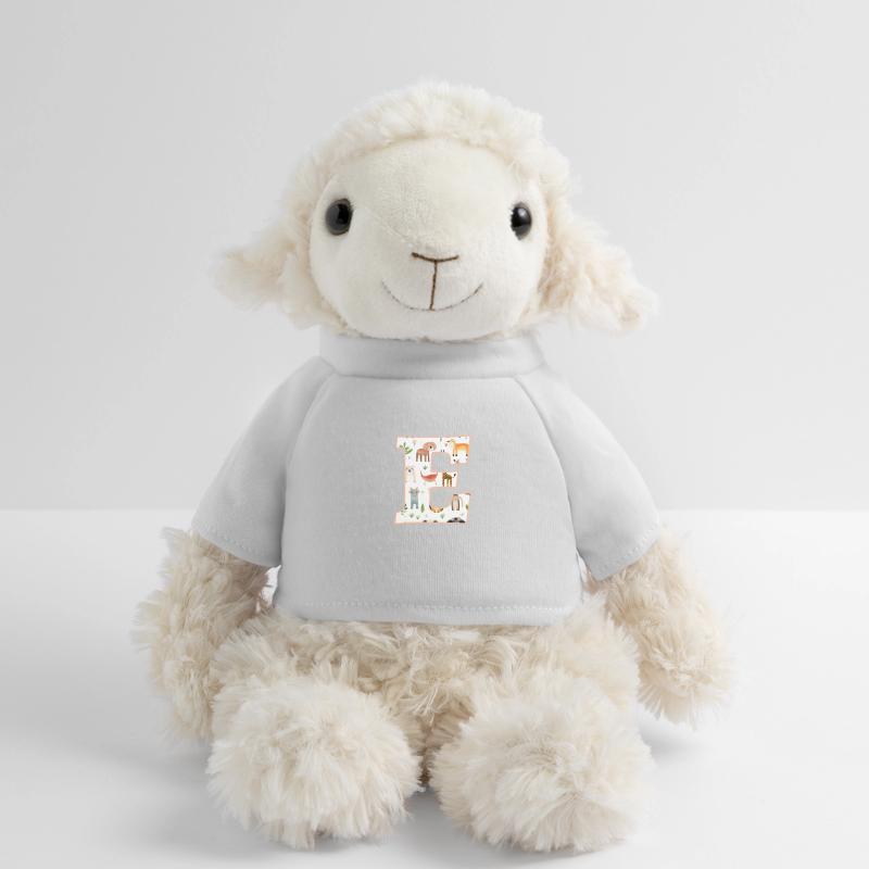 Buchstabe E, Monogramm, Tiermuster MiniFeet® Schaf Annika