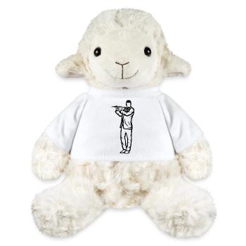 Croquis de garçon de flûte - Mouton en peluche Annika MiniFeet® - blanc - Devant