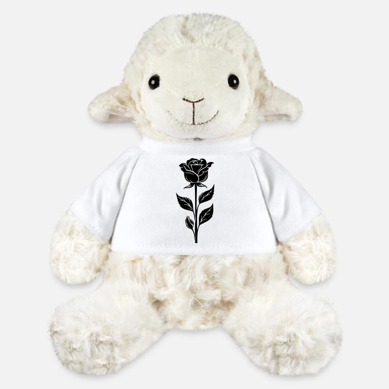 Simple rose design - MiniFeet® Sheep Annika - white