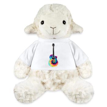 Multi-Colored Tie Dye Guitar Design - MiniFeet® Sheep Annika - white - Front