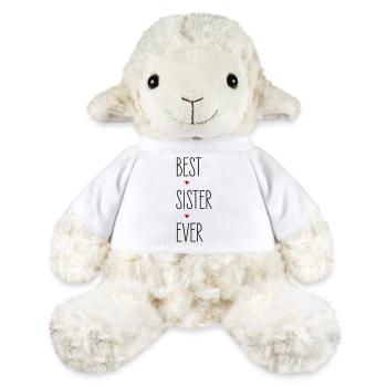 Soeur, Meilleure Soeur Jamais, Famille, Anniversaire - Mouton en peluche Annika MiniFeet® - blanc - Devant