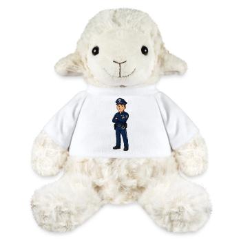 Polizeiheld Cartoon in Blau - MiniFeet® Schaf Annika - Weiß - Vorne