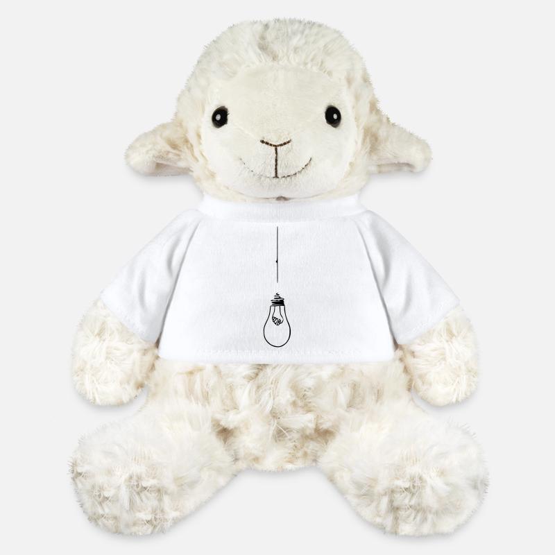 Lampe ampoule cravate - Mouton en peluche Annika MiniFeet® - blanc