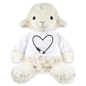Heart arrow icons love force gift - MiniFeet® Sheep Annika - white - Front