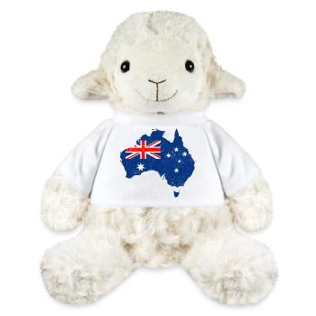 Flag Map of Australia - MiniFeet® Sheep Annika - white - Front