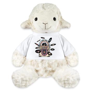 Jukebox au look rétro avec des disques - Mouton en peluche Annika MiniFeet® - blanc - Devant
