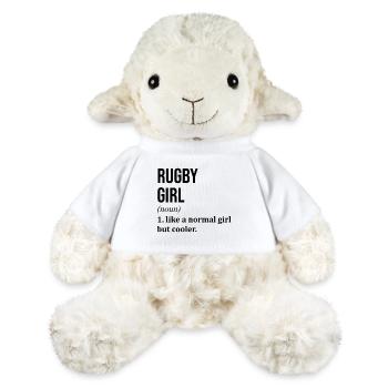 Rugby Girl Funny Quote - MiniFeet® Sheep Annika - white - Front