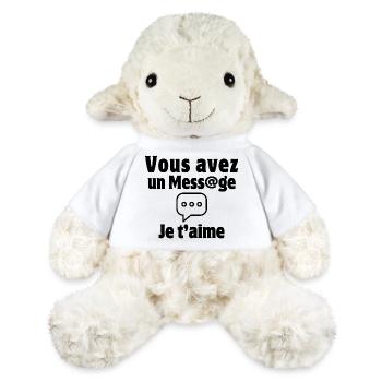 Nachricht, SMS, Valentinstag, Ich liebe dich - MiniFeet® Schaf Annika - Weiß - Vorne