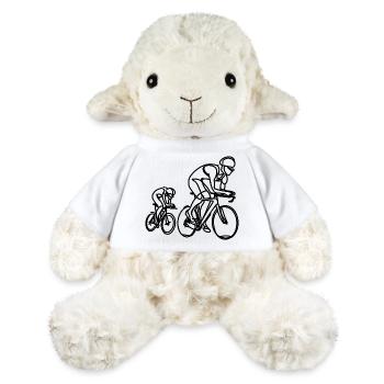 Rennradfahrer Zeichnung - MiniFeet® Schaf Annika - Weiß - Vorne