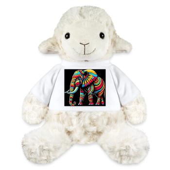 Éléphant Pop Art - Mouton en peluche Annika MiniFeet® - blanc - Devant