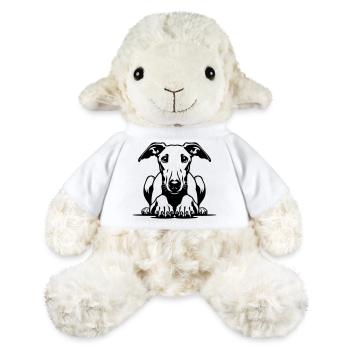 Whippet Head with Paws - MiniFeet® Sheep Annika - white - Front