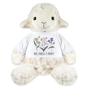 Vintage-Retro-Wildblumen Machen Sie sich selbst zur Priorität - MiniFeet® Schaf Annika - Weiß - Vorne