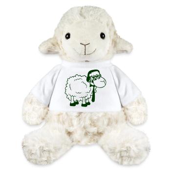 mouton lunettes de soleil cravate musique DJ casque Fun - Mouton en peluche Annika MiniFeet® - blanc - Devant