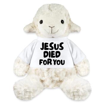 Jesus starb für Dich - MiniFeet® Schaf Annika - Weiß - Vorne