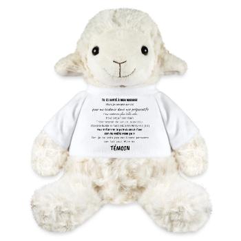 témoin de mariage  - Mouton en peluche Annika MiniFeet® - blanc - Devant