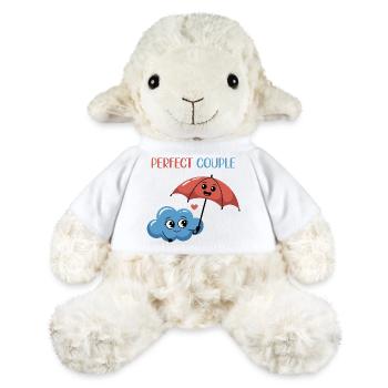 Cute Perfect Couple Cloud And Umbrella Design - MiniFeet® Schaf Annika - Weiß - Vorne
