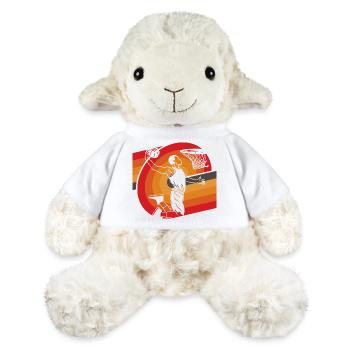 Classic Oldschool Basketball Design Retro - MiniFeet® Sheep Annika - white - Front
