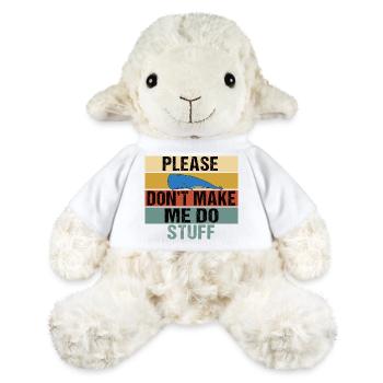 Drôle de baleine paresseuse, s’il te plaît, ne me force pas à faire des trucs d’art - Mouton en peluche Annika MiniFeet® - blanc - Devant