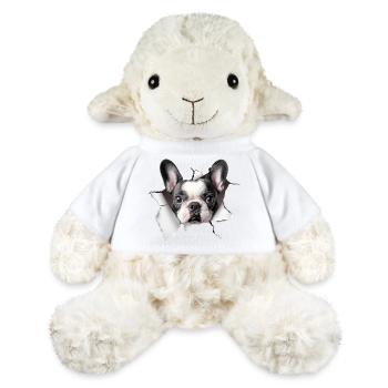Französische Bulldogge - MiniFeet® Schaf Annika - Weiß - Vorne