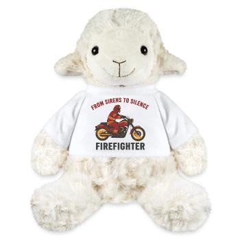 Feuerwehrmann-Biker-Abzeichen Schablone Kunst - MiniFeet® Schaf Annika - Weiß - Vorne