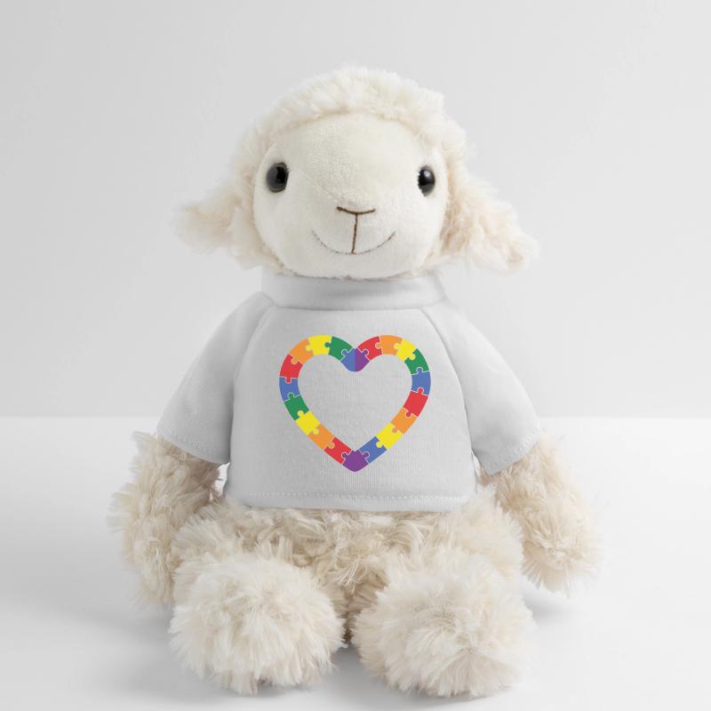Conception de cœurs d’un puzzle pour l’autisme Mouton en peluche Annika MiniFeet®