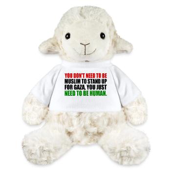 you don't need to be muslim to stand up for gaza - Mouton en peluche Annika MiniFeet® - blanc - Devant