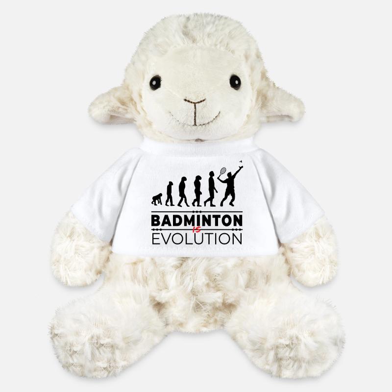 Badminton is evolution - Message Humour Parodie - MiniFeet® Sheep Annika - white