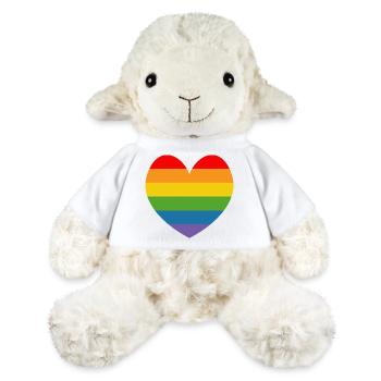 LGBT CSD TShirt Rainbow HEART - MiniFeet® Sheep Annika - white - Front