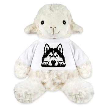 Husky head with paws - MiniFeet® Sheep Annika - white - Front