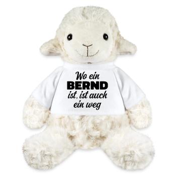Là où il y a un Bernd, il y a un chemin / anniversaire, nom - Mouton en peluche Annika MiniFeet® - blanc - Devant