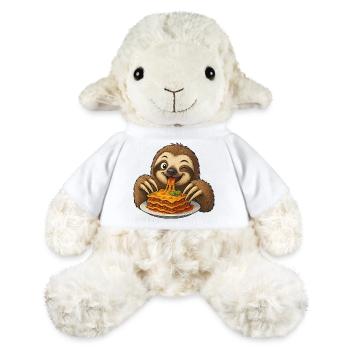 paresseux mignon avec lasagne dessin animé joie comique - Mouton en peluche Annika MiniFeet® - blanc - Devant