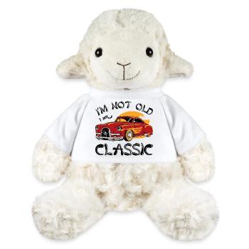 Roter Oldtimer mit Sunset Design - MiniFeet® Schaf Annika - Weiß - Vorne